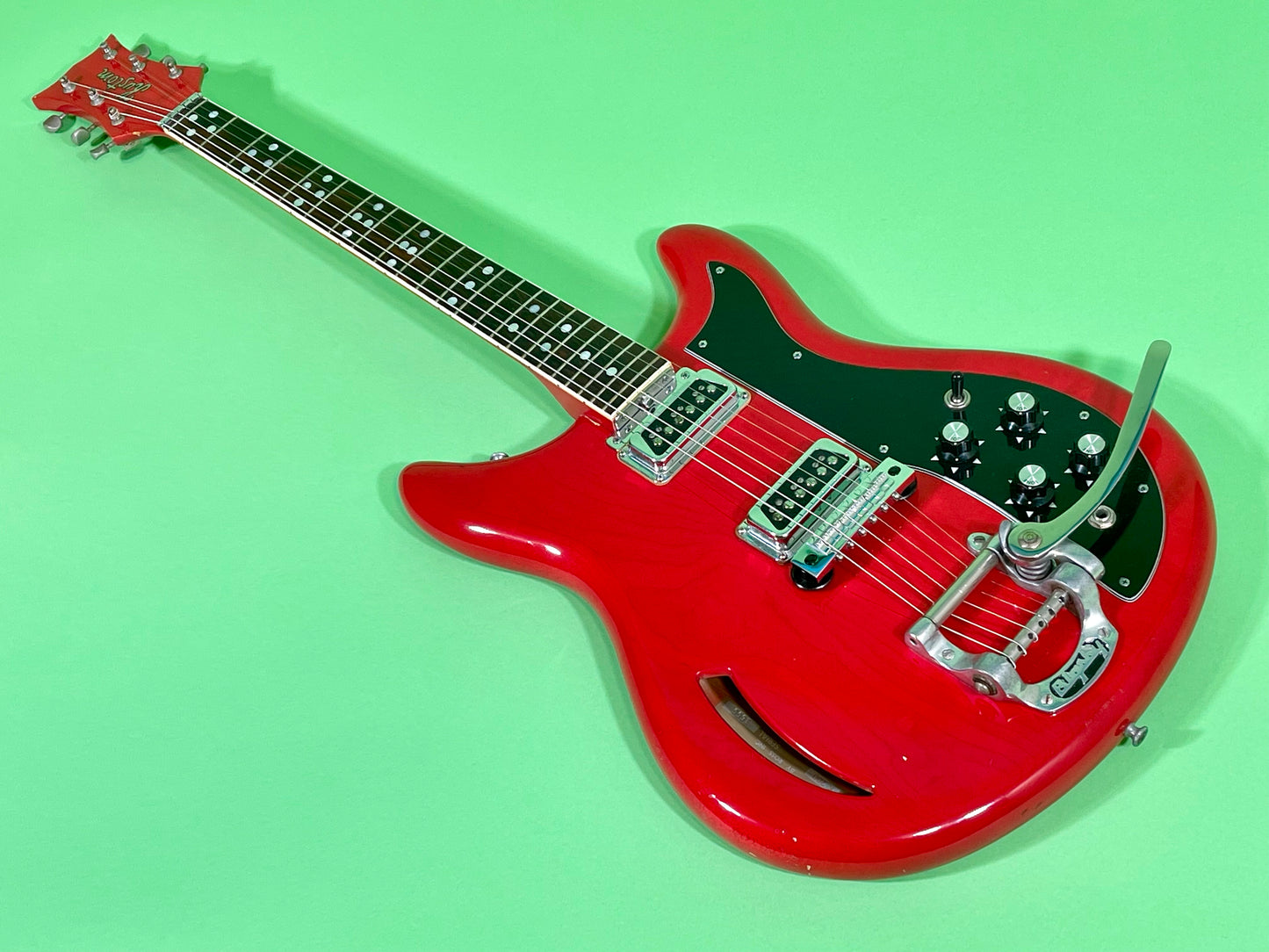1968 Kustom K-200 Deluxe Model Cherry Red finish & matching headstock! 100% OG Rare
