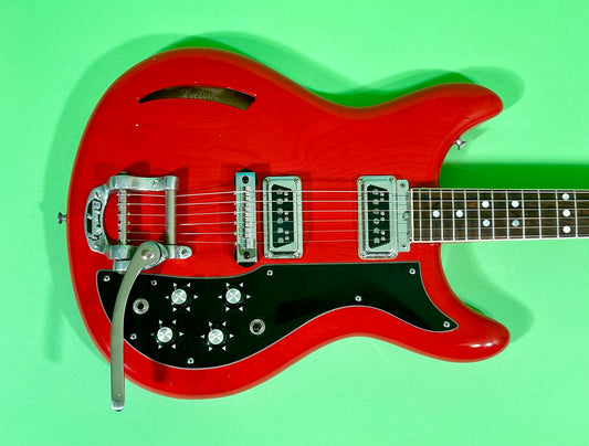 1968 Kustom K-200 Deluxe Model Cherry Red finish & matching headstock! 100% OG Rare