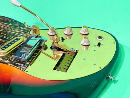 1965 Framus Strato De Luxe Rare Black headstock with Gold trim 3-color Sunburst