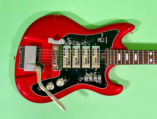 1969 Teisco Spectrum IV ET-440 Candy Apple Red with Gold Hardware!