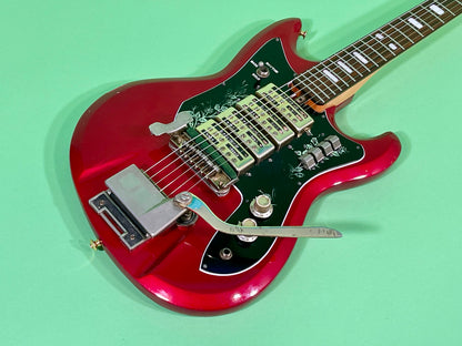 1969 Teisco Spectrum IV ET-440 Candy Apple Red with Gold Hardware!