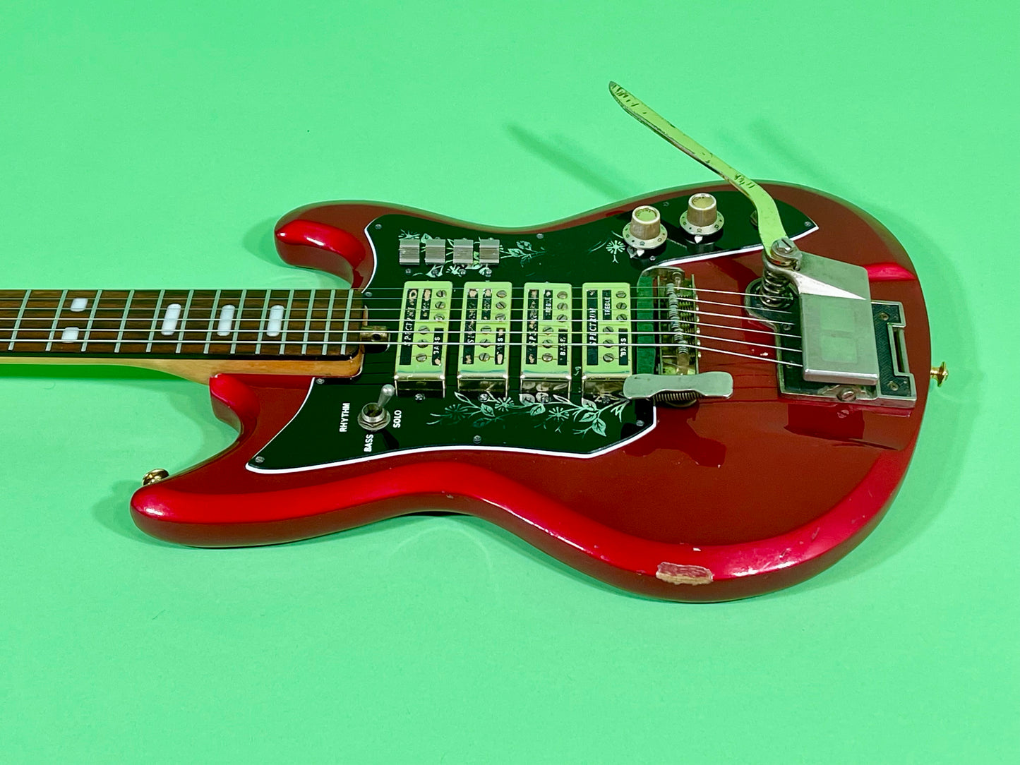 1969 Teisco Spectrum IV ET-440 Candy Apple Red with Gold Hardware!