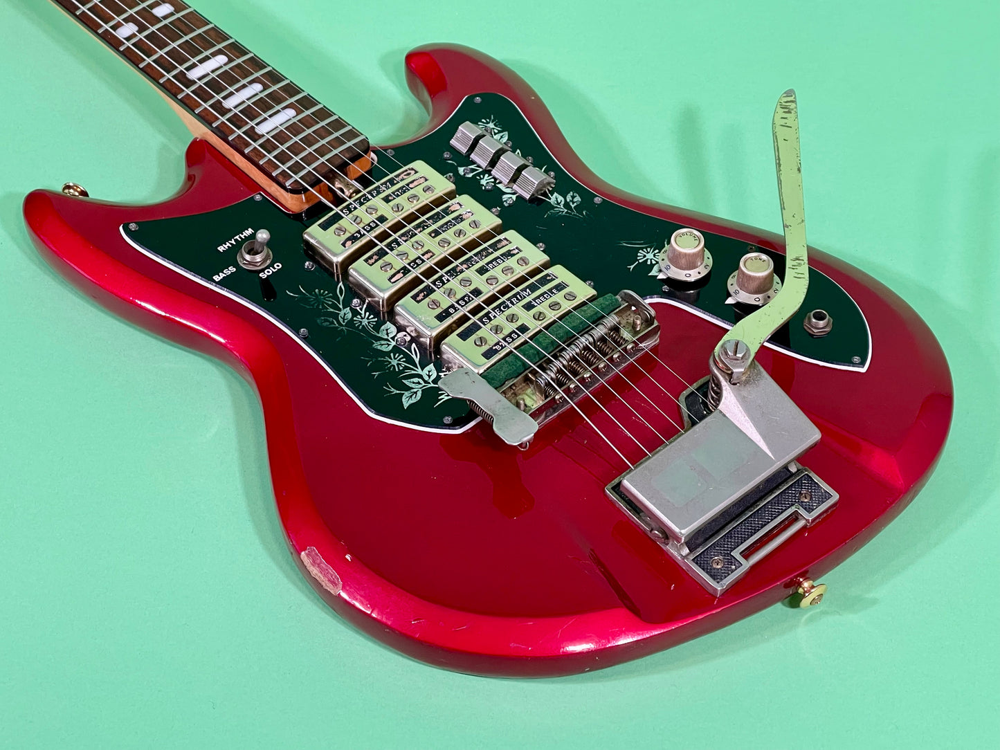 1969 Teisco Spectrum IV ET-440 Candy Apple Red with Gold Hardware!