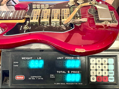 1969 Teisco Spectrum IV ET-440 Candy Apple Red with Gold Hardware!