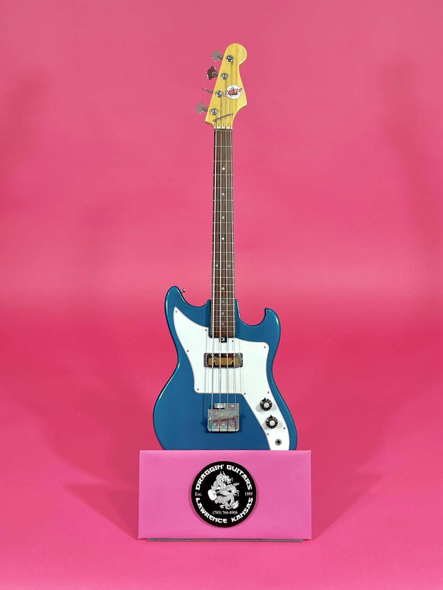 1968 Teisco EB-100 Bass Pacific Blue