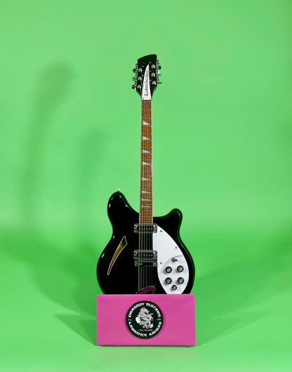 1990 Rickenbacker 360/12 Jetglo Black   Rare & 100% Original