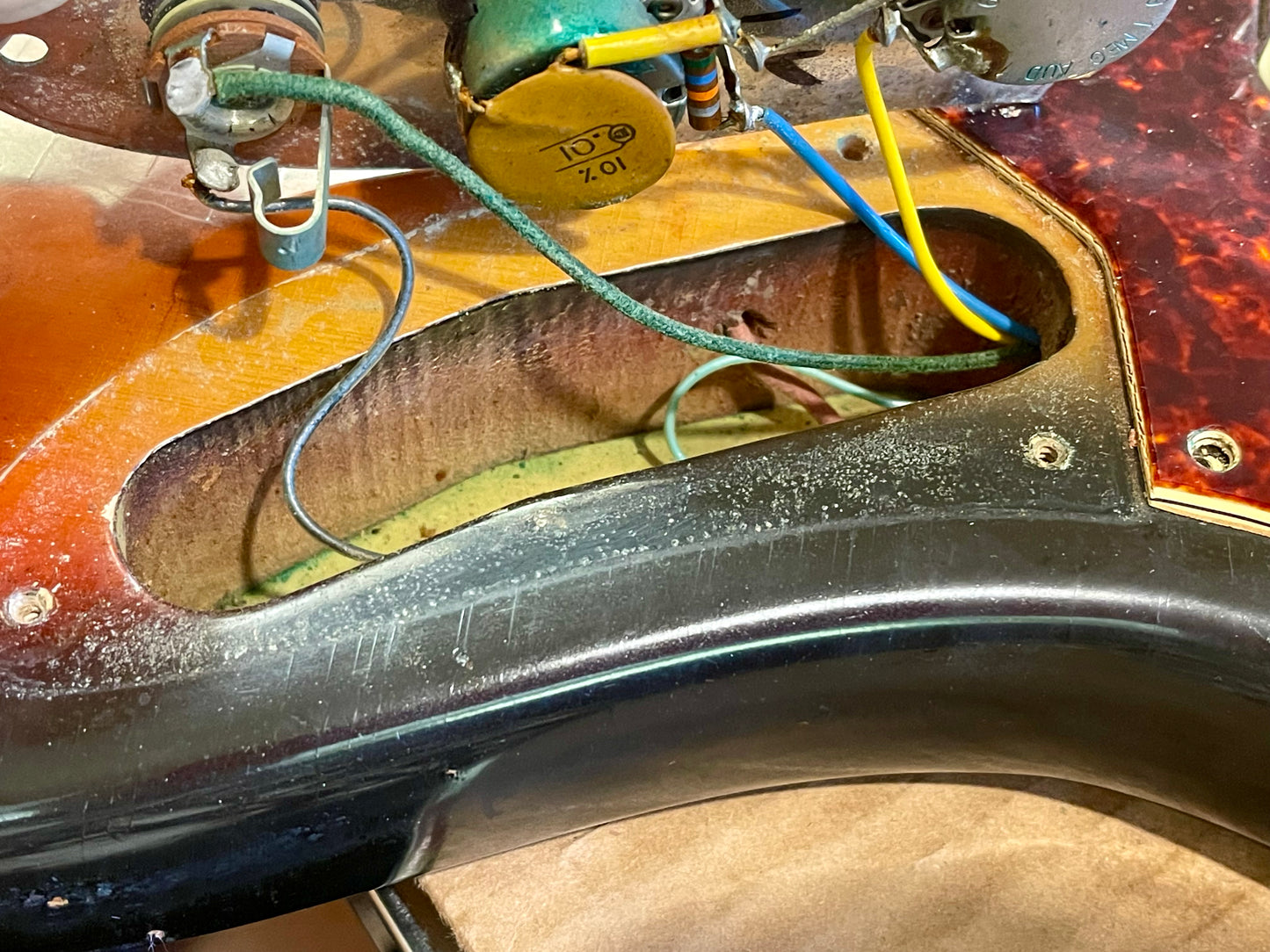 1969 Fender Jaguar 100% Original Rare factory "Faux-Burst" finish!