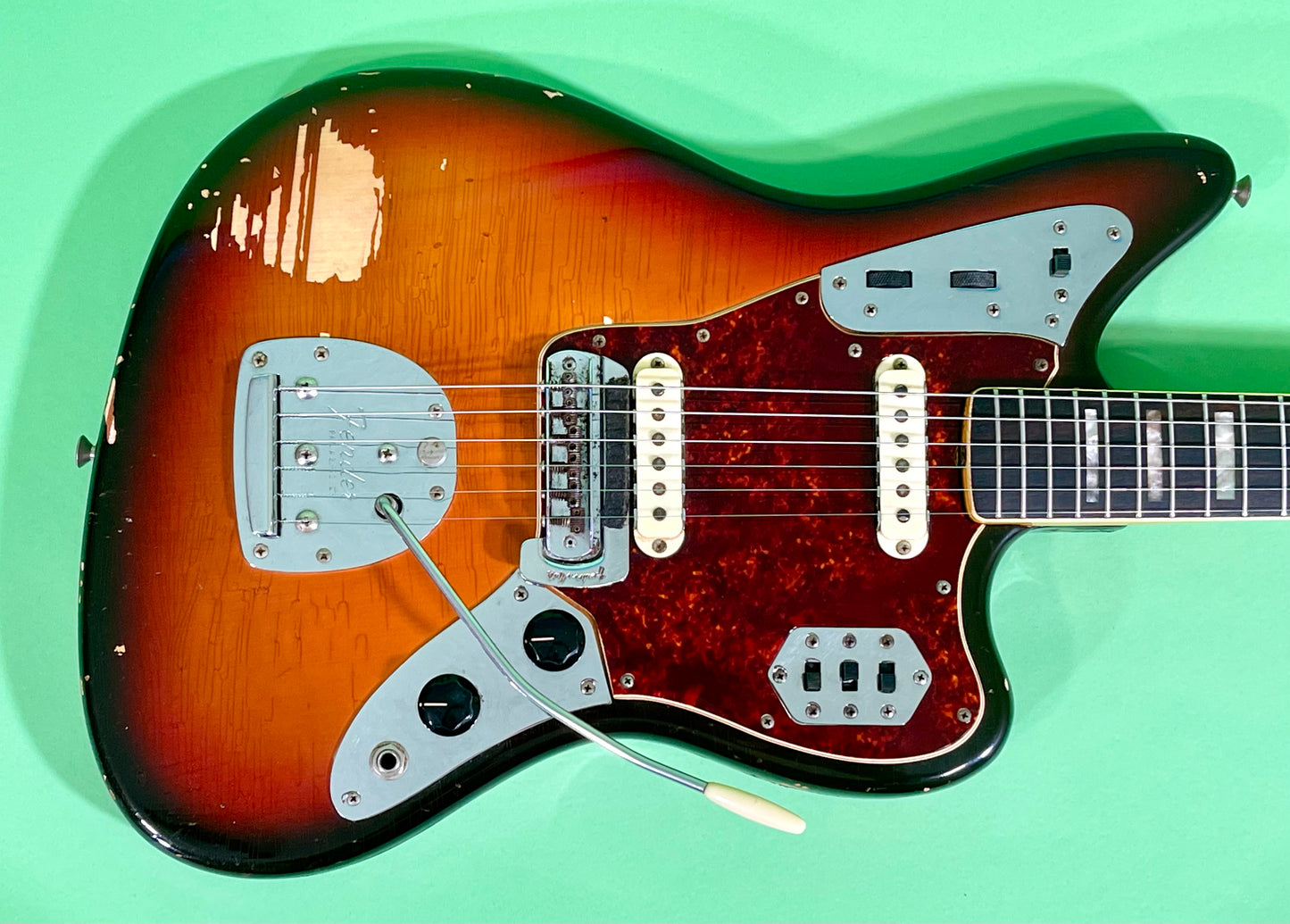 1969 Fender Jaguar 100% Original Rare factory "Faux-Burst" finish!