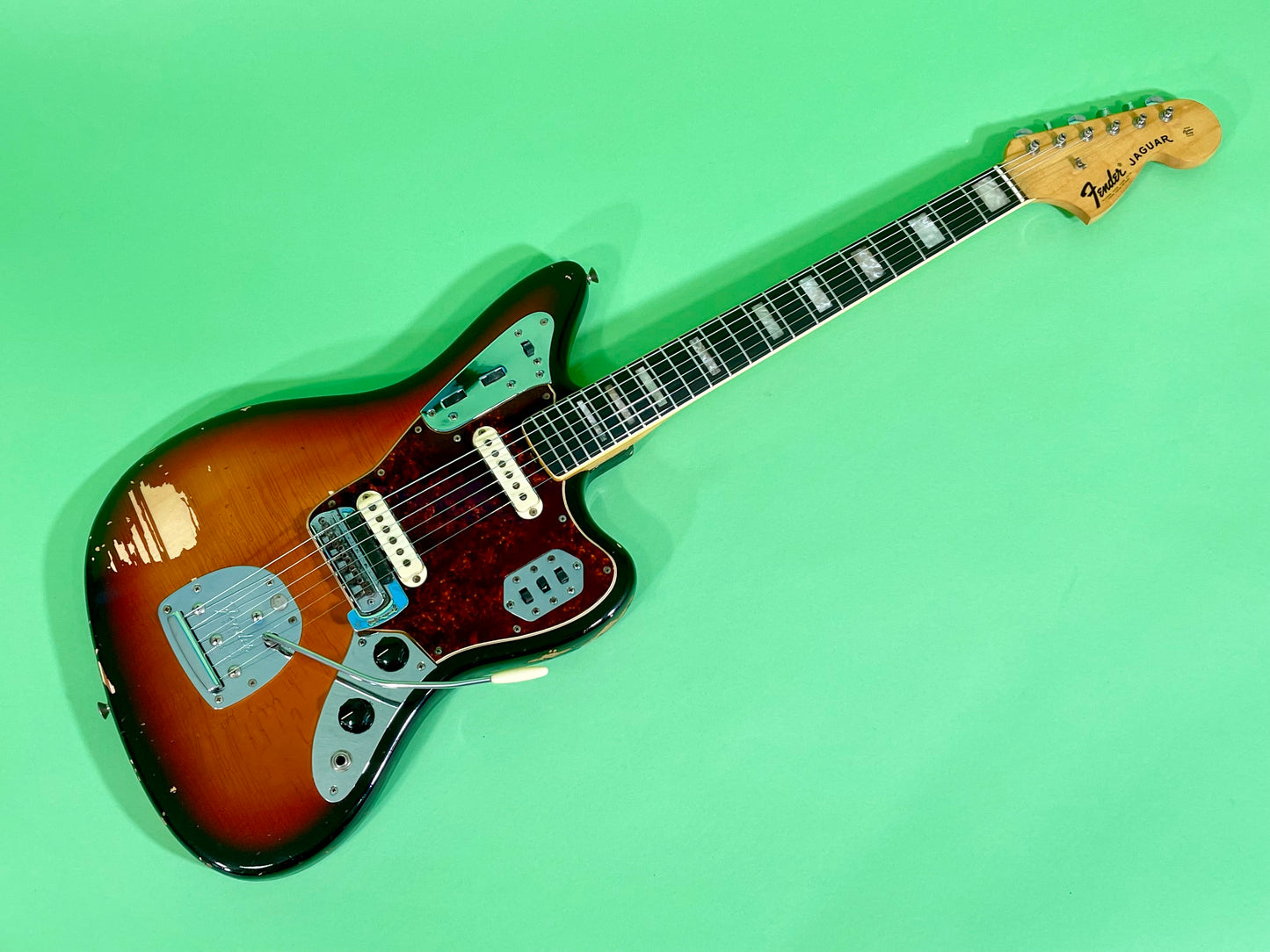 1969 Fender Jaguar 100% Original Rare factory "Faux-Burst" finish!