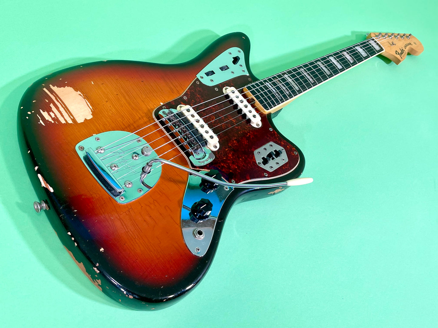1969 Fender Jaguar 100% Original Rare factory "Faux-Burst" finish!