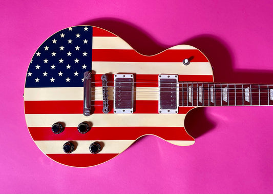 2003 Gibson Custom Shop '58 Les Paul Silverback "Stars and Stripes" USA Flag