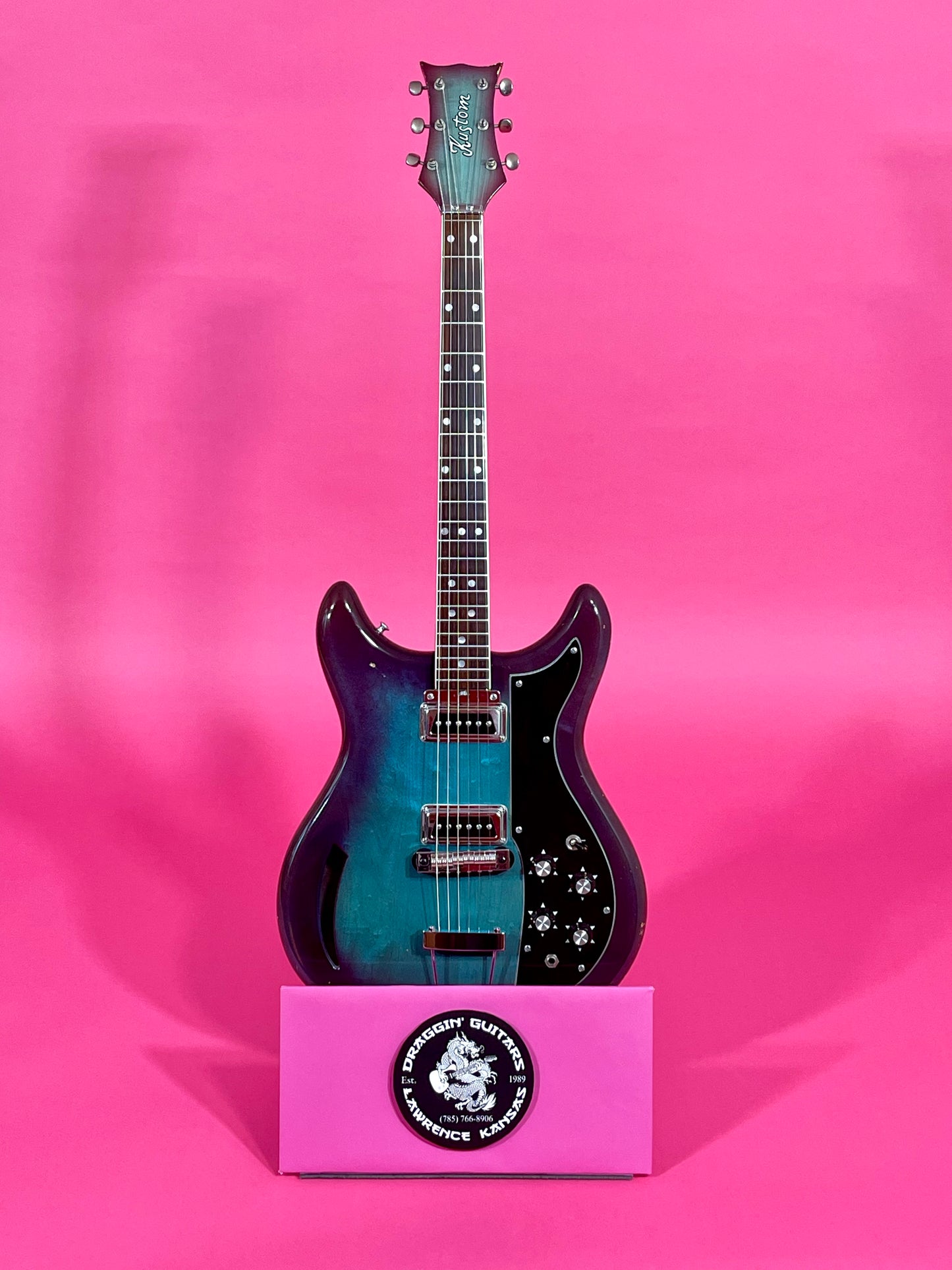 1968 Kustom K-200 Turquoise & Purple Sunburst AKA "Wineburst"