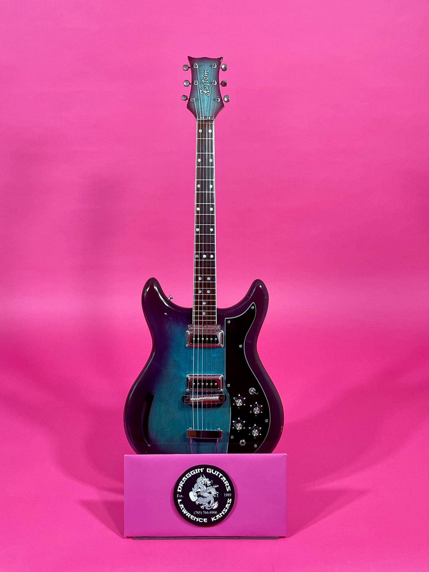 1968 Kustom K-200 Turquoise & Purple Sunburst AKA "Wineburst"