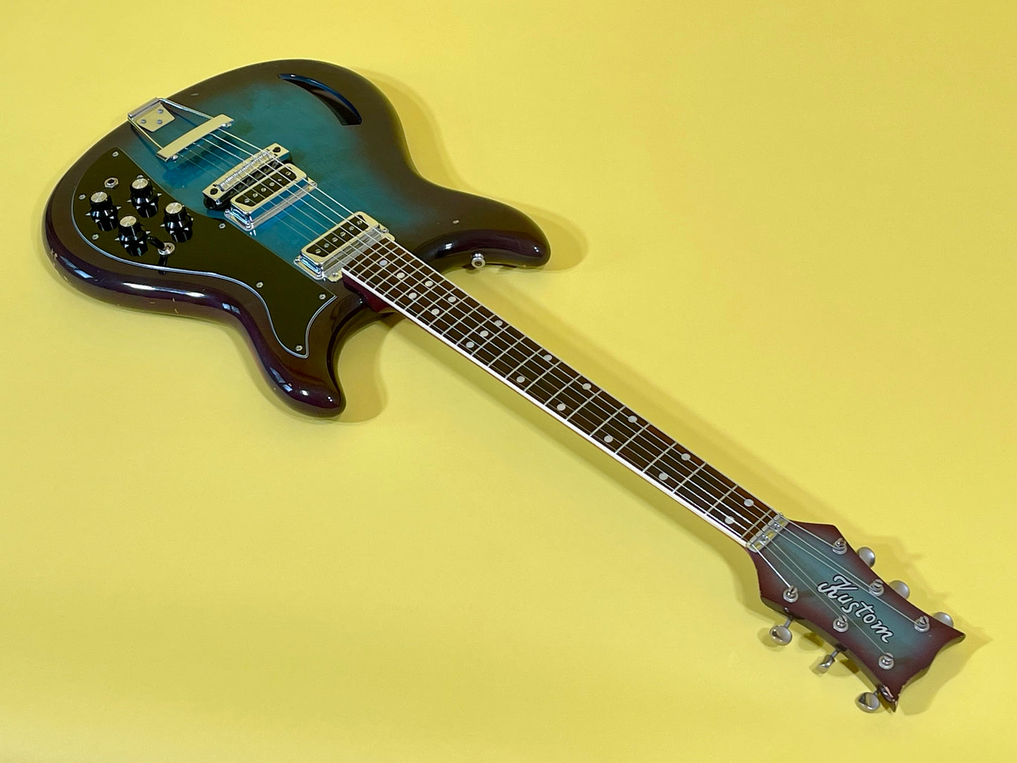 1968 Kustom K-200 Turquoise & Purple Sunburst AKA "Wineburst"