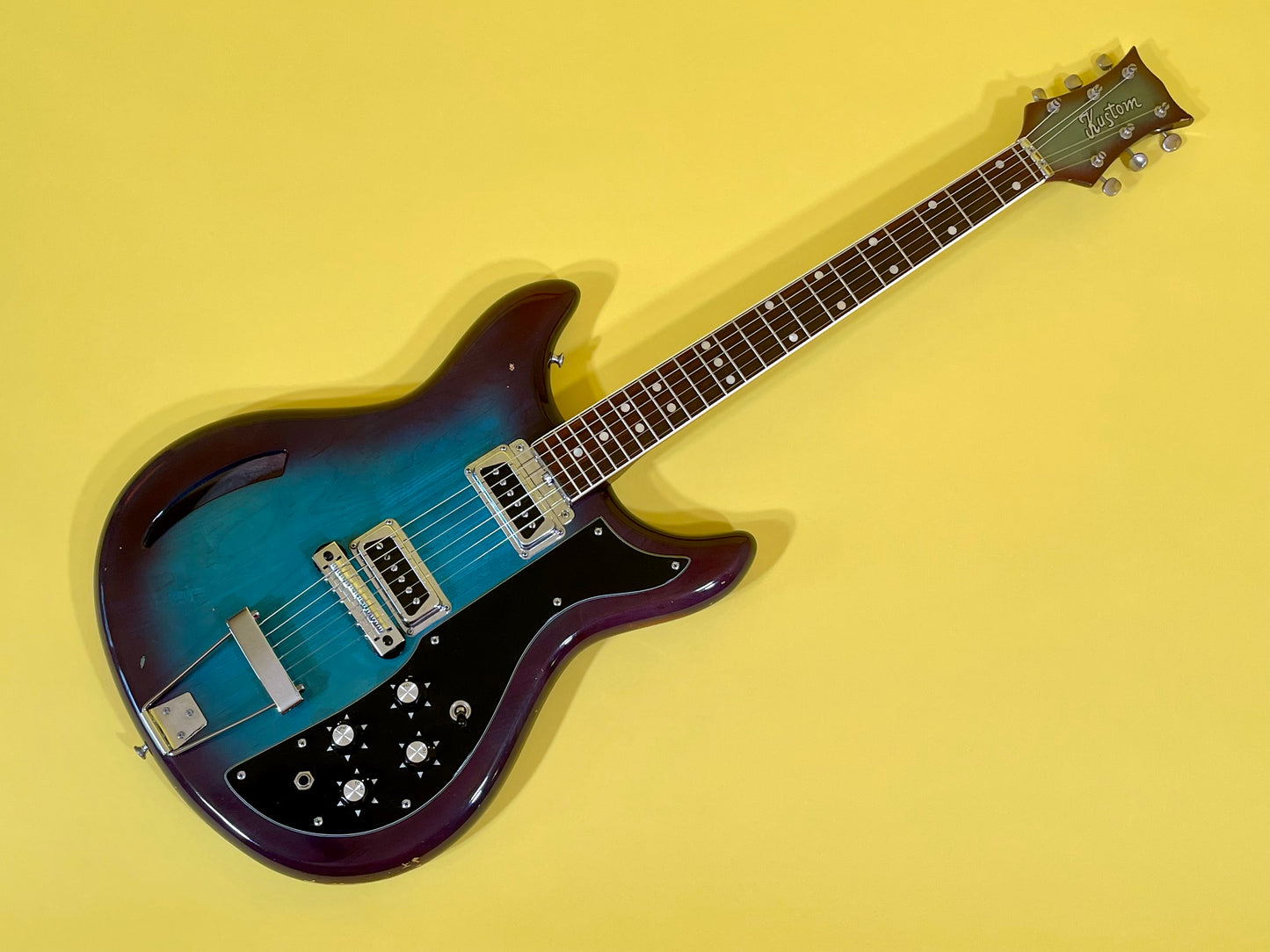 1968 Kustom K-200 Turquoise & Purple Sunburst AKA "Wineburst"