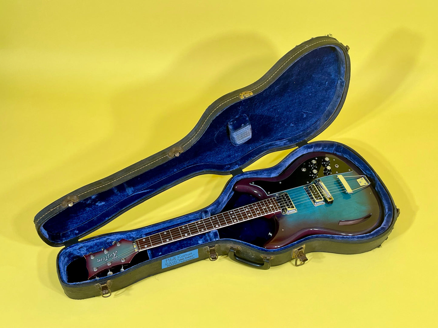1968 Kustom K-200 Turquoise & Purple Sunburst AKA "Wineburst"