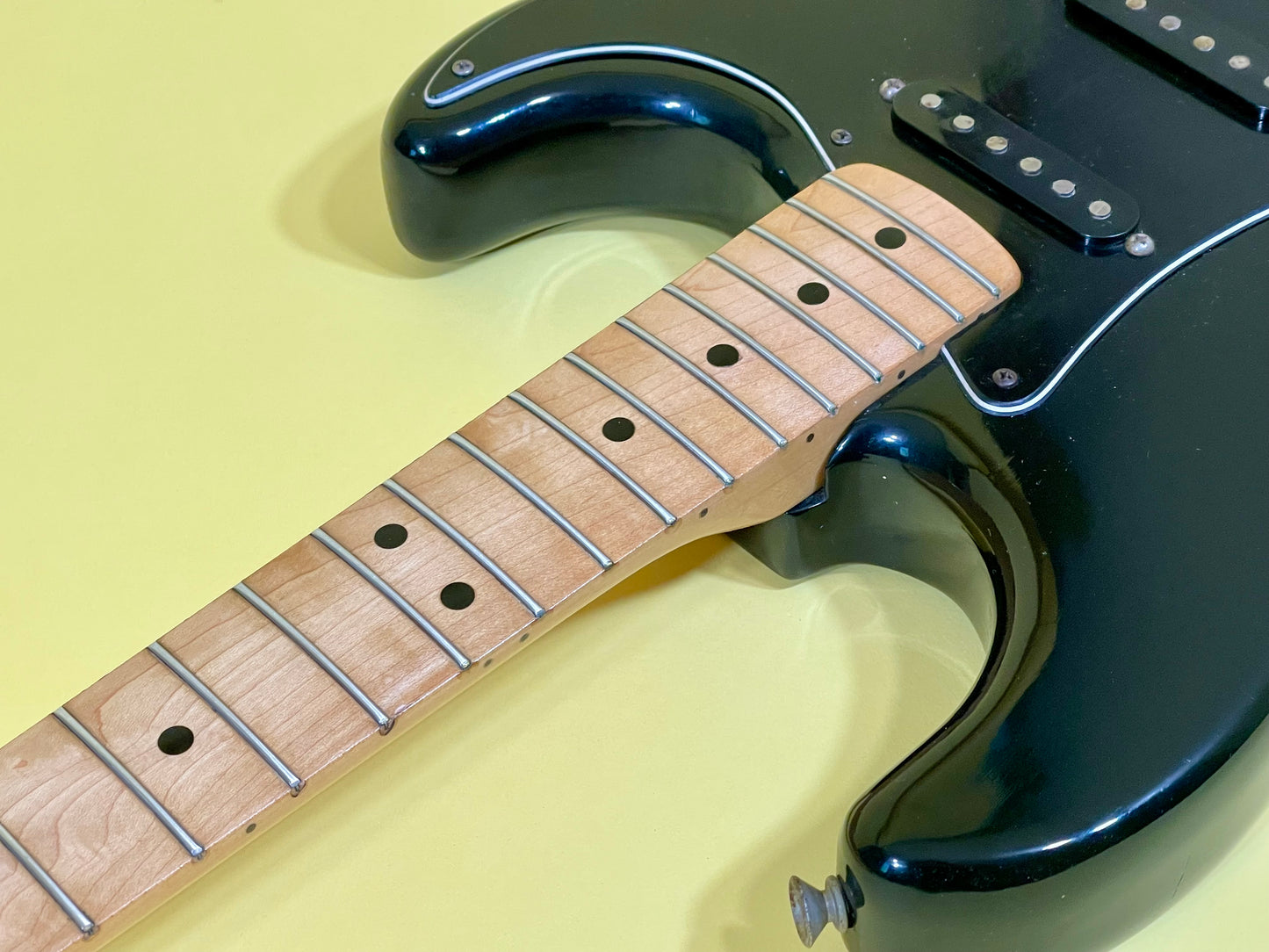 1977 Fender Stratocaster Black 100% Original w/Factory Inspection Tag!
