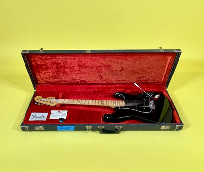 1977 Fender Stratocaster Black 100% Original w/Factory Inspection Tag!