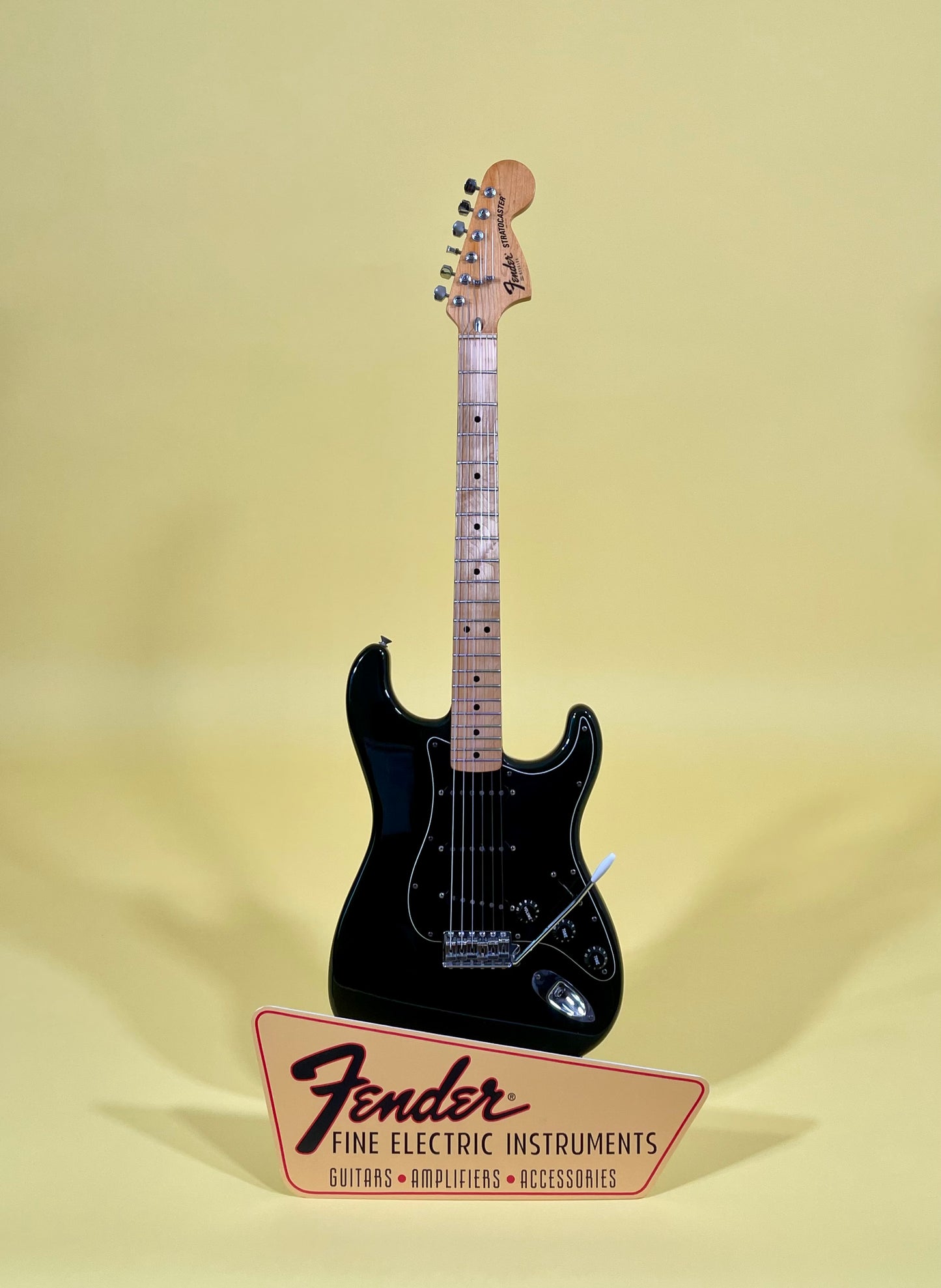 1977 Fender Stratocaster Black 100% Original w/Factory Inspection Tag!