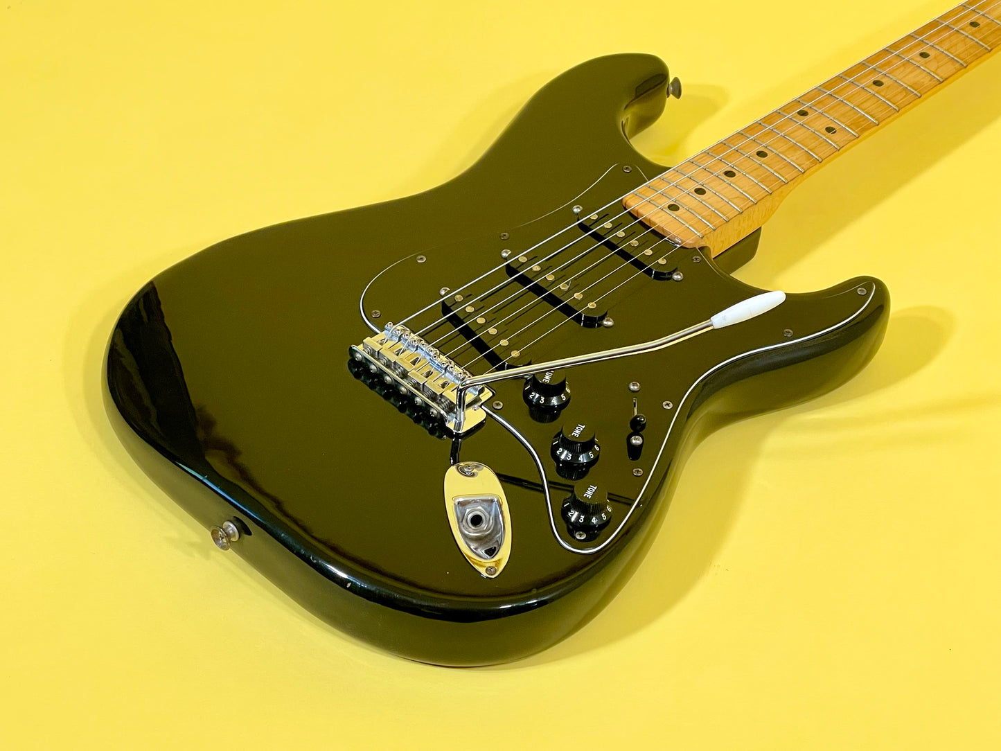 1977 Fender Stratocaster Black 100% Original w/Factory Inspection Tag!