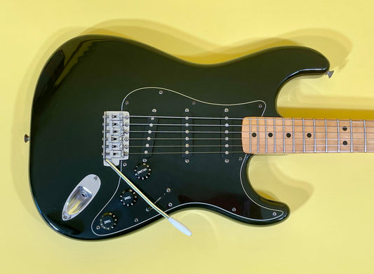 1977 Fender Stratocaster Black 100% Original w/Inspection Tag!