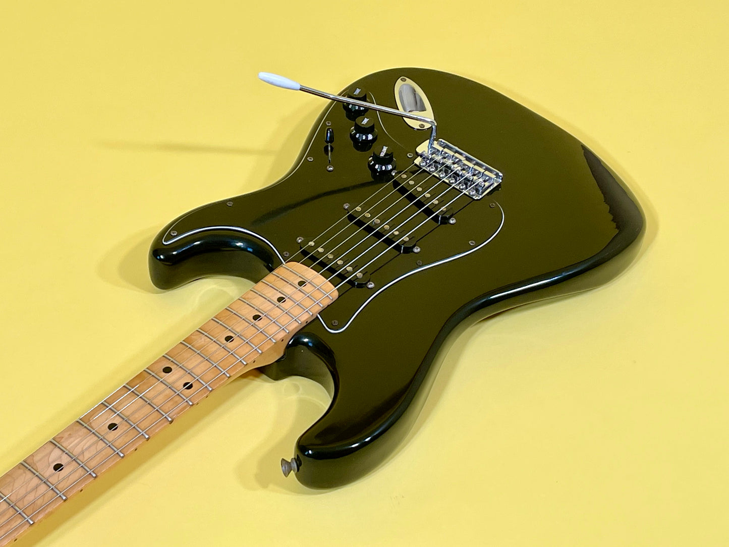 1977 Fender Stratocaster Black 100% Original w/Factory Inspection Tag!