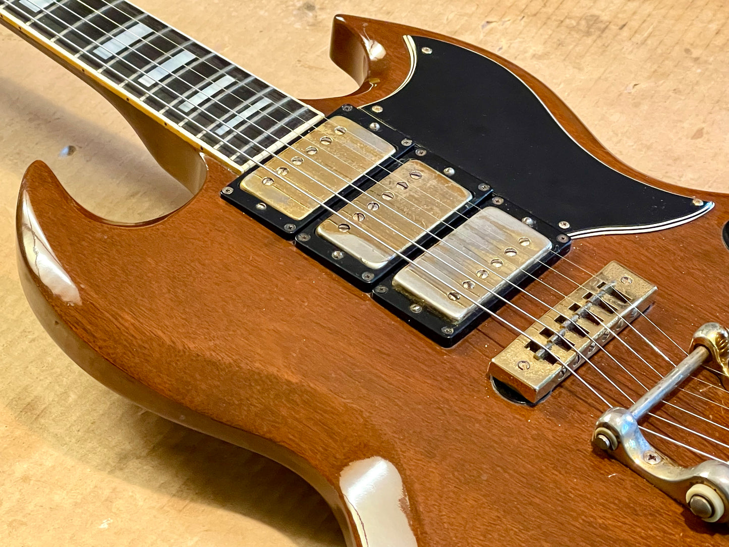 1973 Gibson SG Custom Model Walnut finish with Gold hardware