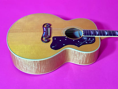 1990 Gibson J-200 Jumbo Blonde Flamey curly maple