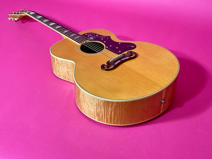 1990 Gibson J-200 Jumbo Blonde Flamey curly maple