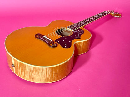 1990 Gibson J-200 Jumbo Blonde Flamey curly maple