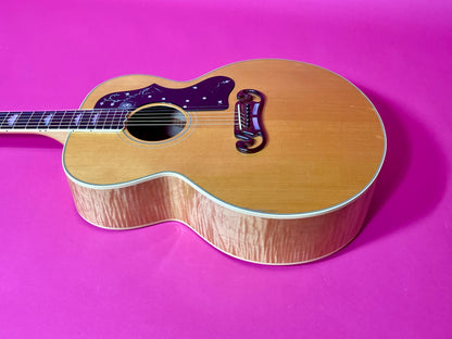 1990 Gibson J-200 Jumbo Blonde Flamey curly maple