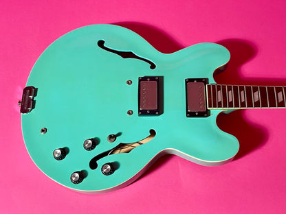 1998 Epiphone Riviera Rare Turquoise with Frequensator Split-tailpiece