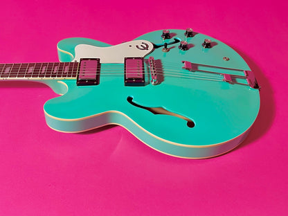 1998 Epiphone Riviera Rare Turquoise with Frequensator Split-tailpiece