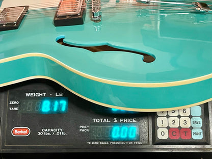 1998 Epiphone Riviera Rare Turquoise with Frequensator Split-tailpiece