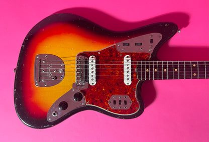 1964 Fender Jaguar 3-Color Sunburst Clay Dots