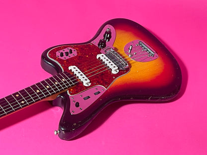 1964 Fender Jaguar 3-Color Sunburst Clay Dots