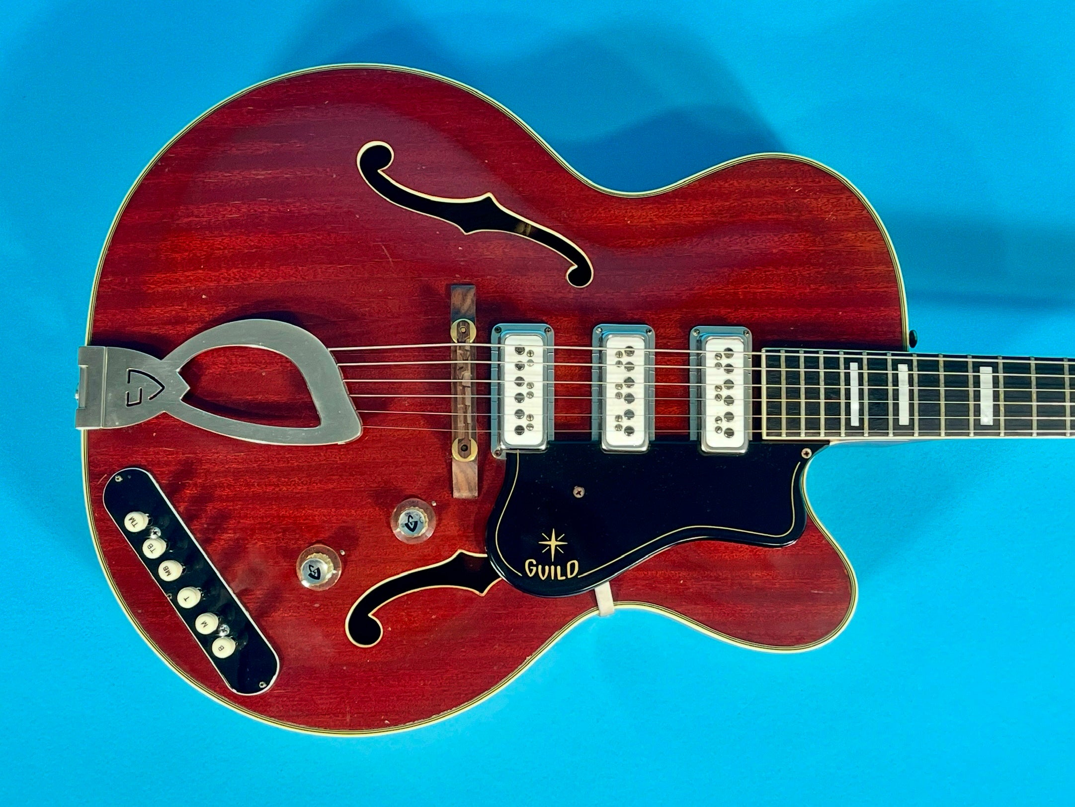1962 Guild X 350 Stratford Starfire 3-pickup Custom Cherry Mahogany fi ...