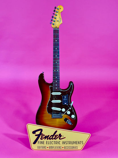 2024 Fender 70th Anniversary American Professional II Stratocaster Flame top Comet Burst finish