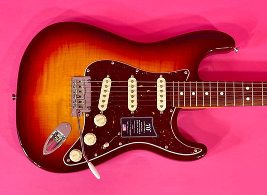 2024 Fender 70th Anniversary American Professional II Stratocaster Flame top Comet Burst finish