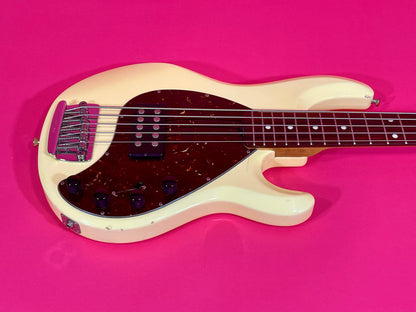 2005 Ernie Ball MusicMan Stingray 5 Limited Edition Vintage Creme Ivory finish