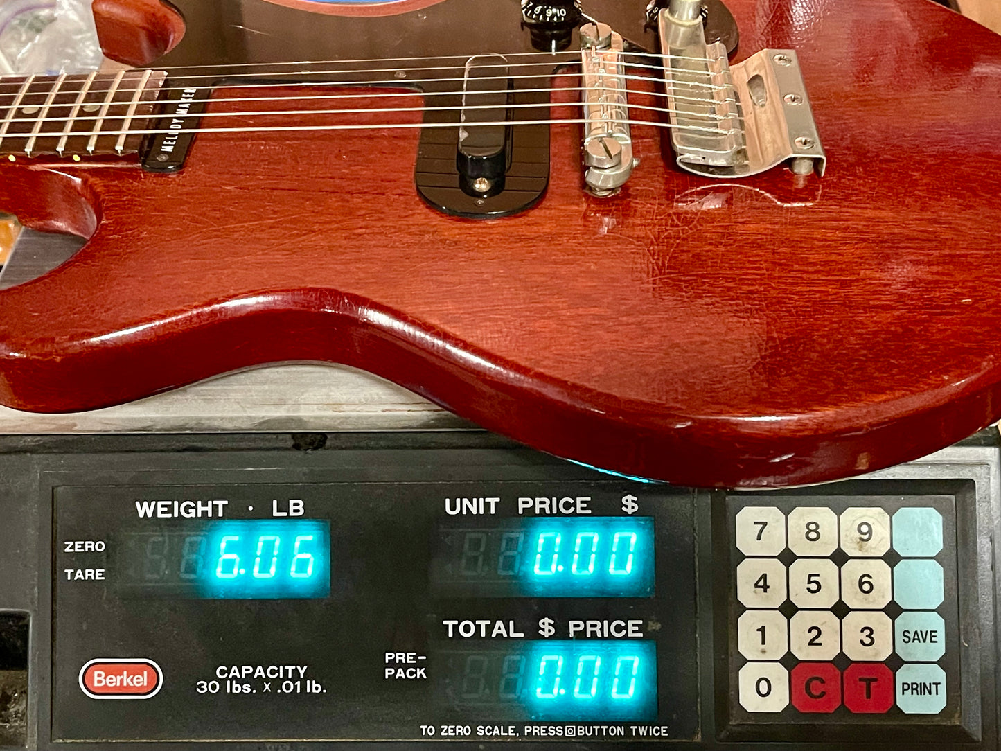 1965 Gibson Melody Maker I Cherry Red Big Neck! 100% original
