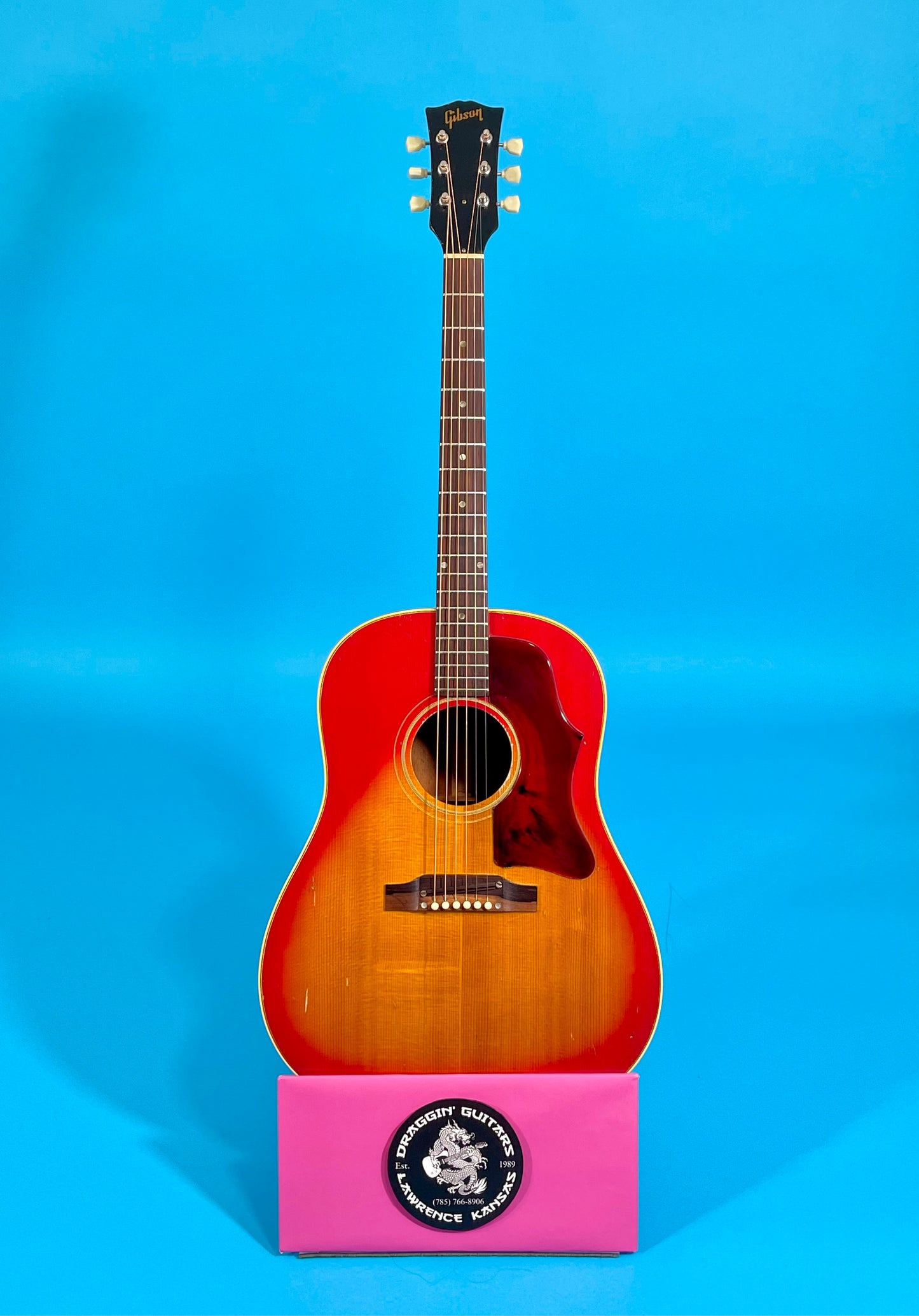 1966 Gibson J-45 original vibrant Cherry Sunburst finish