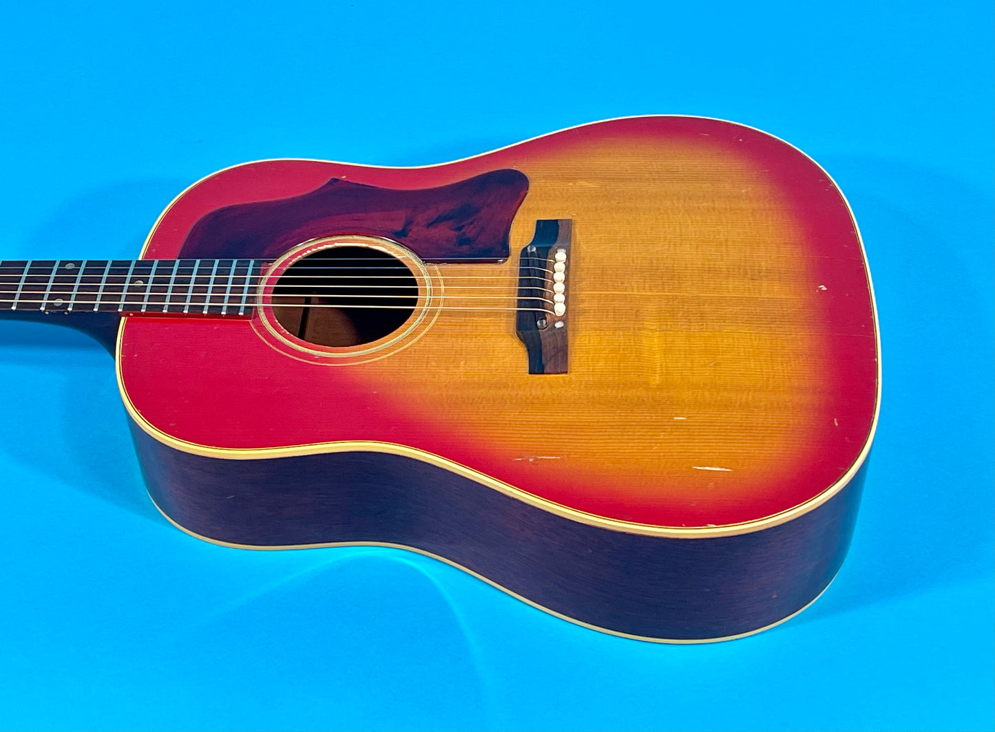 1966 Gibson J-45 original vibrant Cherry Sunburst finish