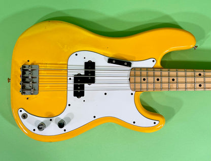 1979 1980 Fender Precision Bass Monaco Yellow International Series Custom Color *Very Rare*