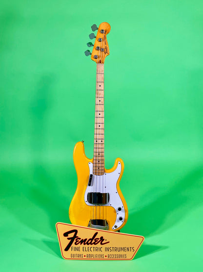 1979 1980 Fender Precision Bass Monaco Yellow International Series Custom Color *Very Rare*