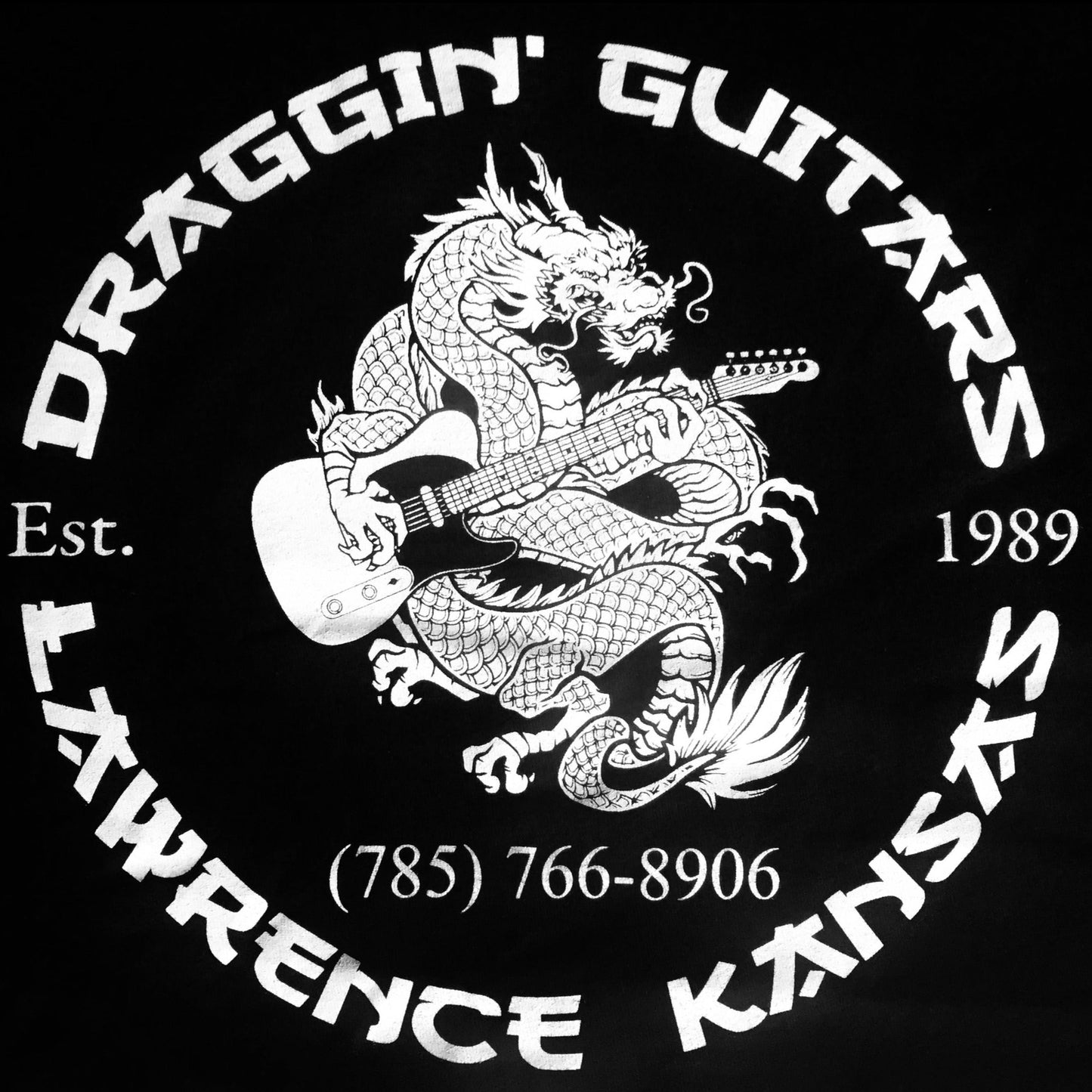 Draggin' Guitars OG Blackguard T-shirt White print