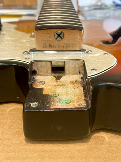 1971 Fender Telecaster Thinline 3-color Sunburst Rosewood fingerboard!