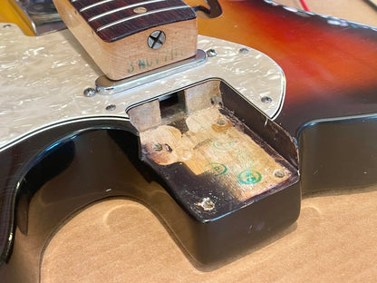 1971 Fender Telecaster Thinline 3-color Sunburst Rosewood fingerboard!