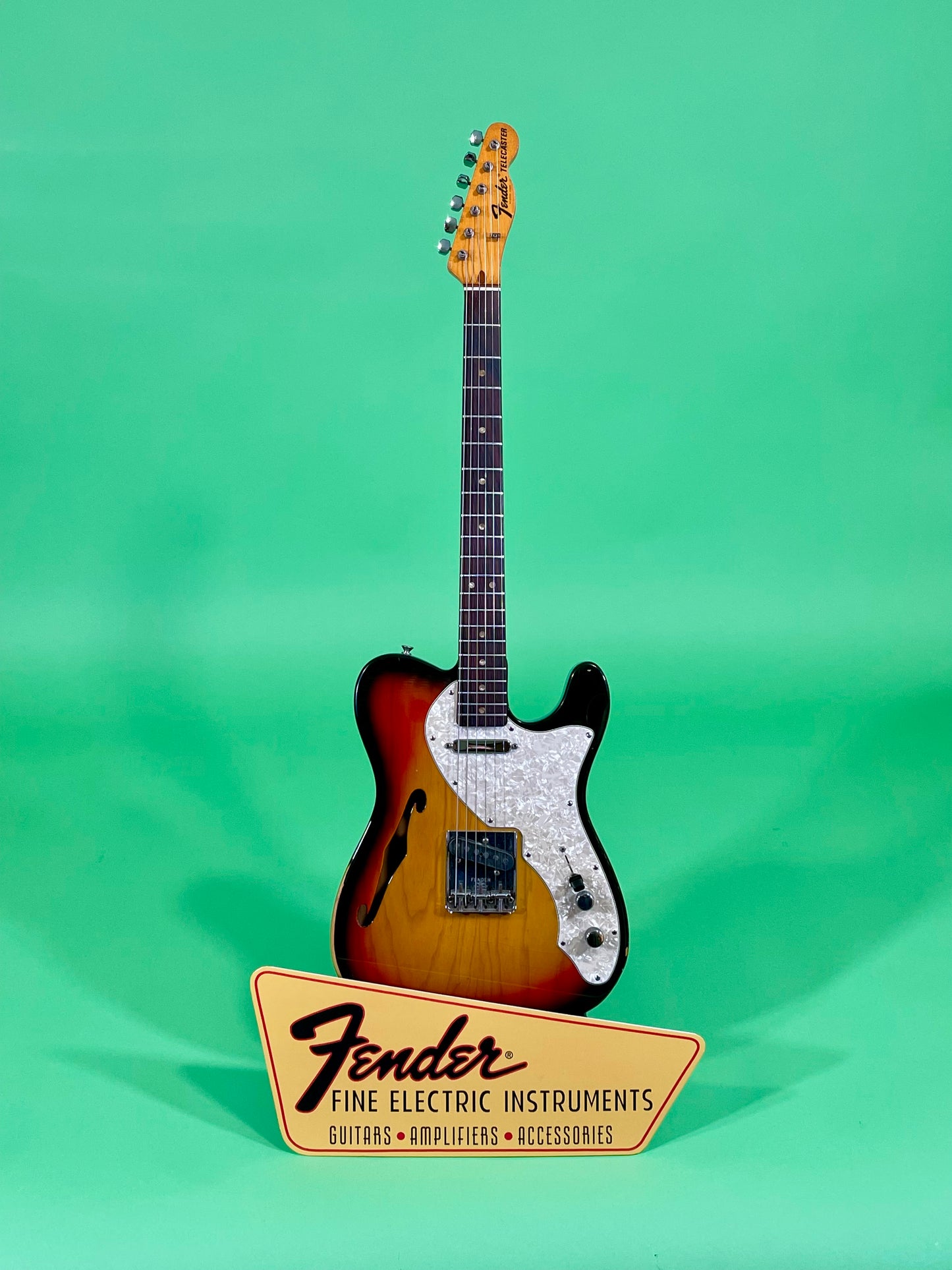 1971 Fender Telecaster Thinline 3-color Sunburst Rosewood fingerboard!