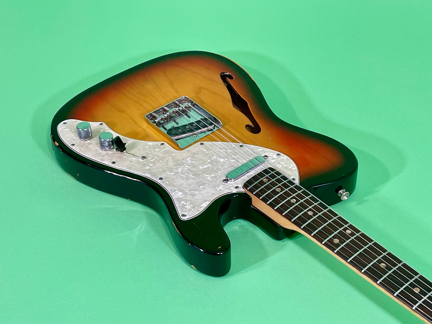 1971 Fender Telecaster Thinline 3-color Sunburst Rosewood fingerboard!